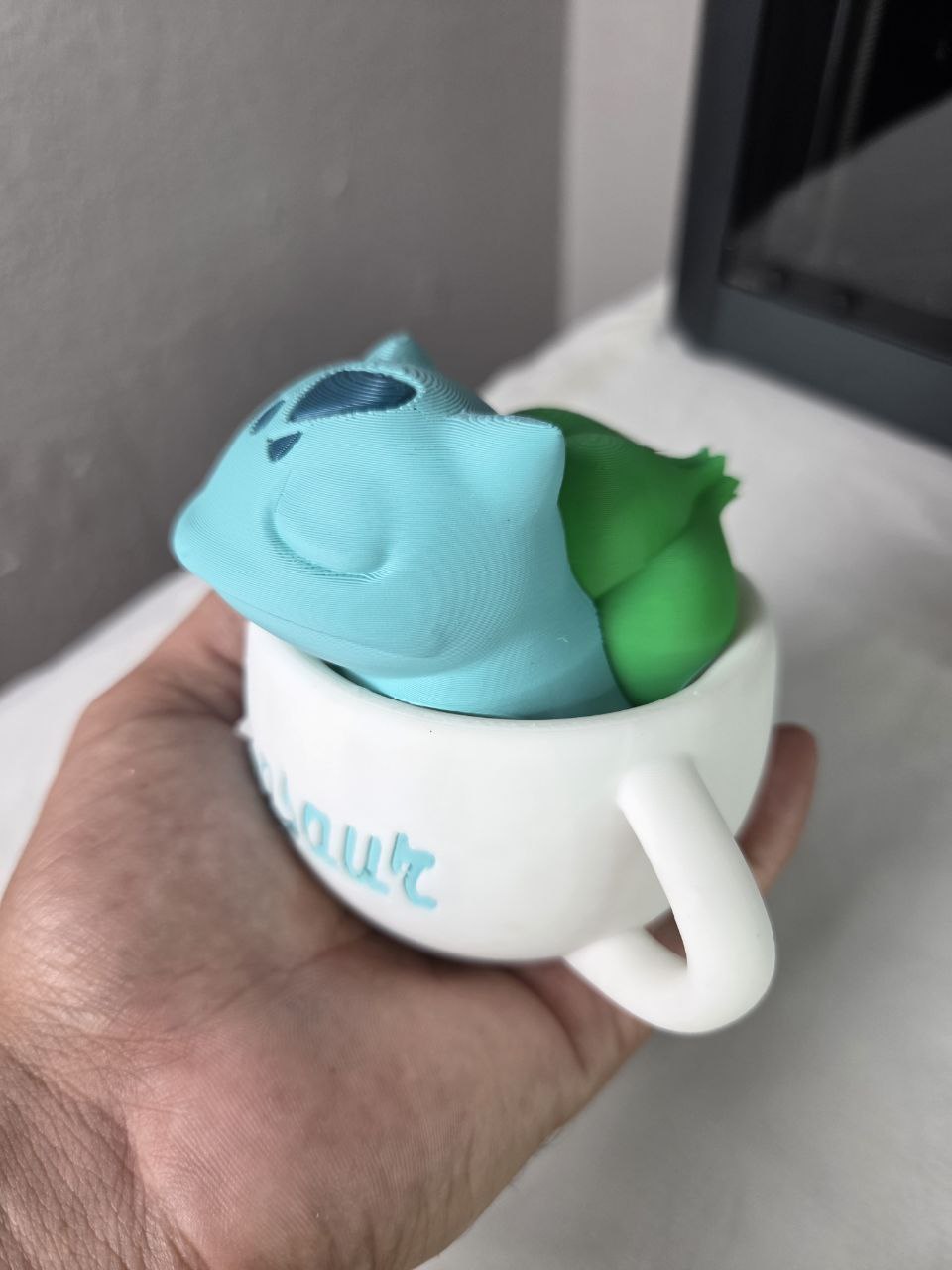 Miniaturas Pokémon en Taza | Figura 3D Coleccionable Bulbasaur